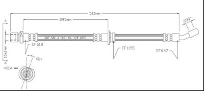 VBH1084 MOTAQUIP Тормозной шланг