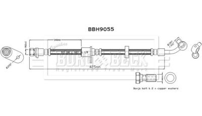 BBH9055 BORG & BECK Тормозной шланг