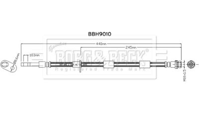 BBH9010 BORG & BECK Тормозной шланг