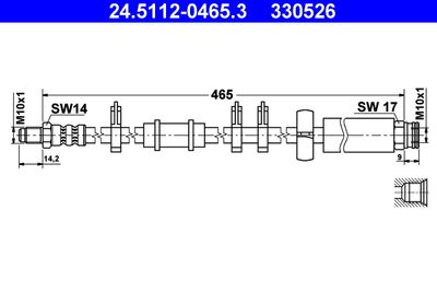 24511204653 ATE Тормозной шланг