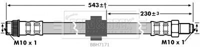 BBH7171 BORG & BECK Тормозной шланг