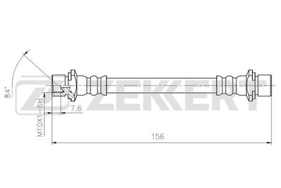 BS9499 ZEKKERT Тормозной шланг