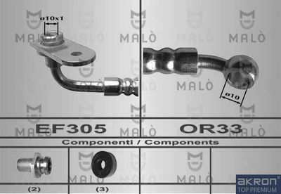80601 AKRON-MALÒ Тормозной шланг
