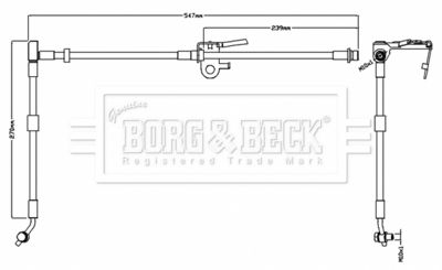 BBH8737 BORG & BECK Тормозной шланг