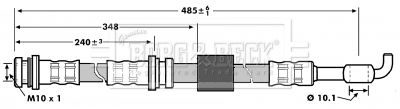 BBH7208 BORG & BECK Тормозной шланг