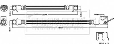 BBH8200 BORG & BECK Тормозной шланг