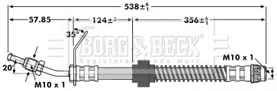 BBH7131 BORG & BECK Тормозной шланг