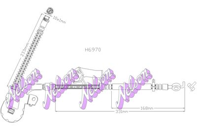 H6970 KAWE Тормозной шланг