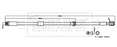 BBH8840 BORG & BECK Тормозной шланг