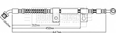 BBH7948 BORG & BECK Тормозной шланг