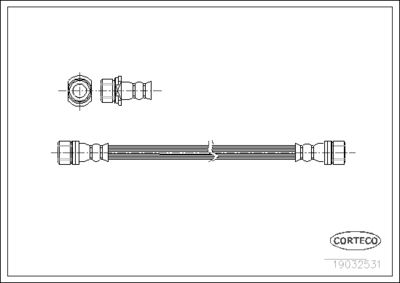 19032531 CORTECO Тормозной шланг