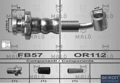 80576 AKRON-MALÒ Тормозной шланг