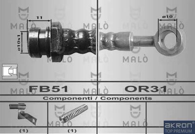 80476 AKRON-MALÒ Тормозной шланг