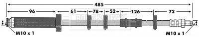 BBH6773 BORG & BECK Тормозной шланг