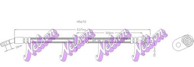 H5672 KAWE Тормозной шланг