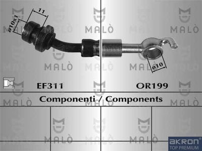 81041 AKRON-MALÒ Тормозной шланг