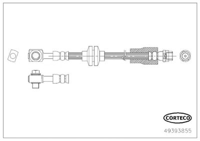 49393855 CORTECO Тормозной шланг