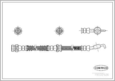 19032926 CORTECO Тормозной шланг