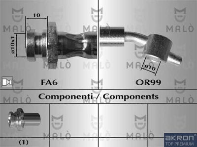 80570 AKRON-MALÒ Тормозной шланг