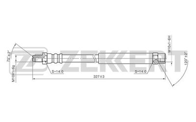BS9002 ZEKKERT Тормозной шланг