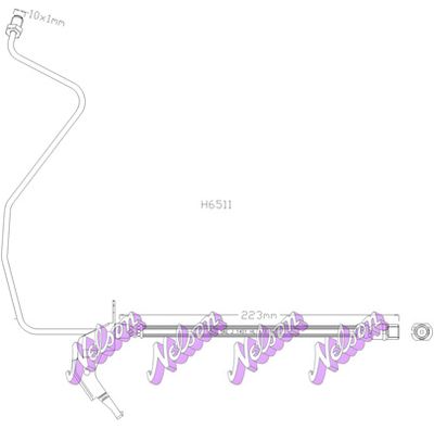 H6511 KAWE Тормозной шланг