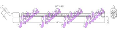 H7448 KAWE Тормозной шланг