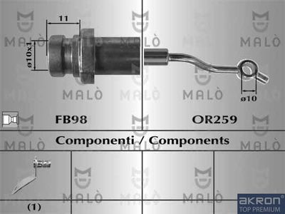 80791 AKRON-MALÒ Тормозной шланг