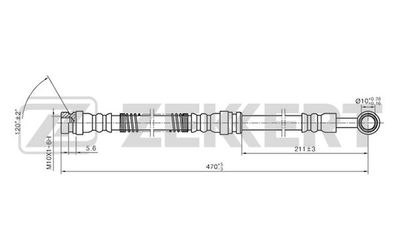 BS9221 ZEKKERT Тормозной шланг