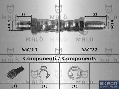 8419 AKRON-MALÒ Тормозной шланг