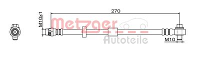 4111579 METZGER Тормозной шланг