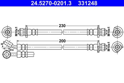 24527002013 ATE Тормозной шланг