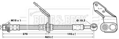 BBH6742 BORG & BECK Тормозной шланг