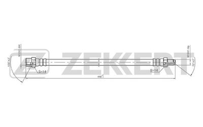 BS9017 ZEKKERT Тормозной шланг