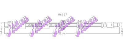 H6967 KAWE Тормозной шланг