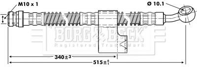 BBH6799 BORG & BECK Тормозной шланг