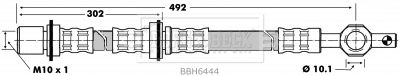 BBH6444 BORG & BECK Тормозной шланг