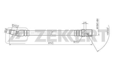 BS9036 ZEKKERT Тормозной шланг