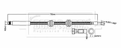 BBH8863 BORG & BECK Тормозной шланг