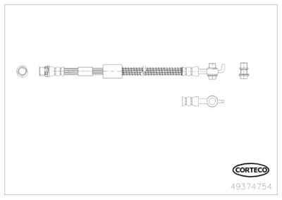 49374754 CORTECO Тормозной шланг