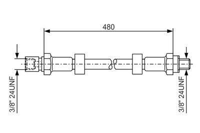 1987476145 BOSCH Тормозной шланг