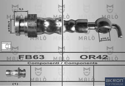 80549 AKRON-MALÒ Тормозной шланг