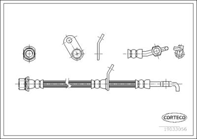 19033056 CORTECO Тормозной шланг