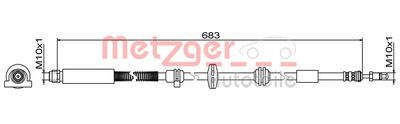 4110949 METZGER Тормозной шланг