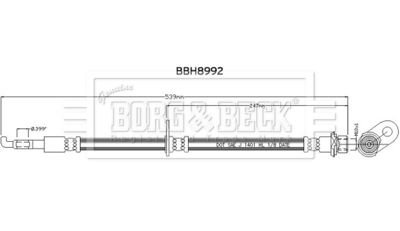 BBH8992 BORG & BECK Тормозной шланг