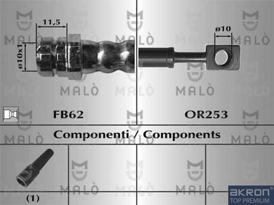 81067 AKRON-MALÒ Тормозной шланг