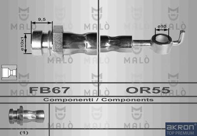 80151 AKRON-MALÒ Тормозной шланг