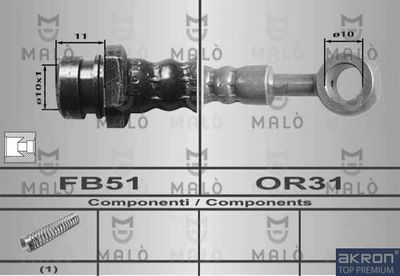 80502 AKRON-MALÒ Тормозной шланг
