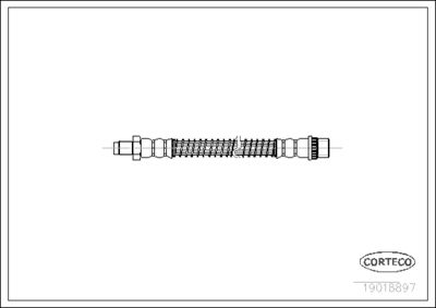 19018897 CORTECO Тормозной шланг