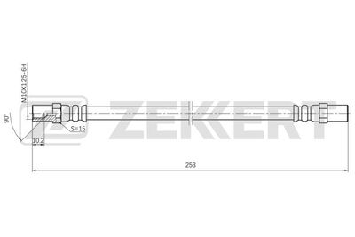 BS9496 ZEKKERT Тормозной шланг