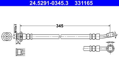 24529103453 ATE Тормозной шланг